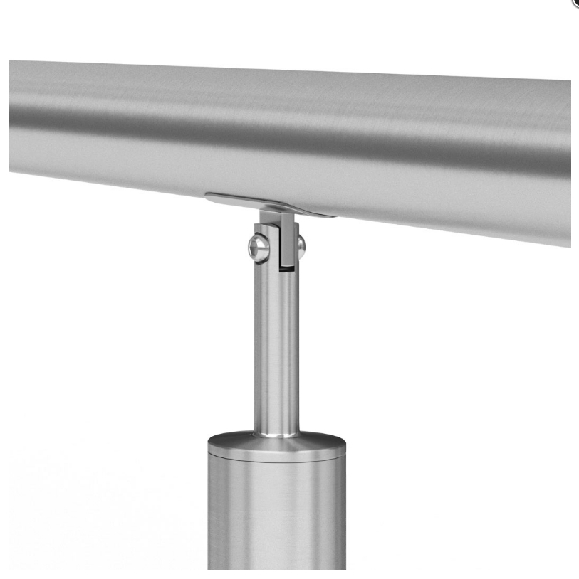 Zábradlí nerez - sloupek s bočním kotvením